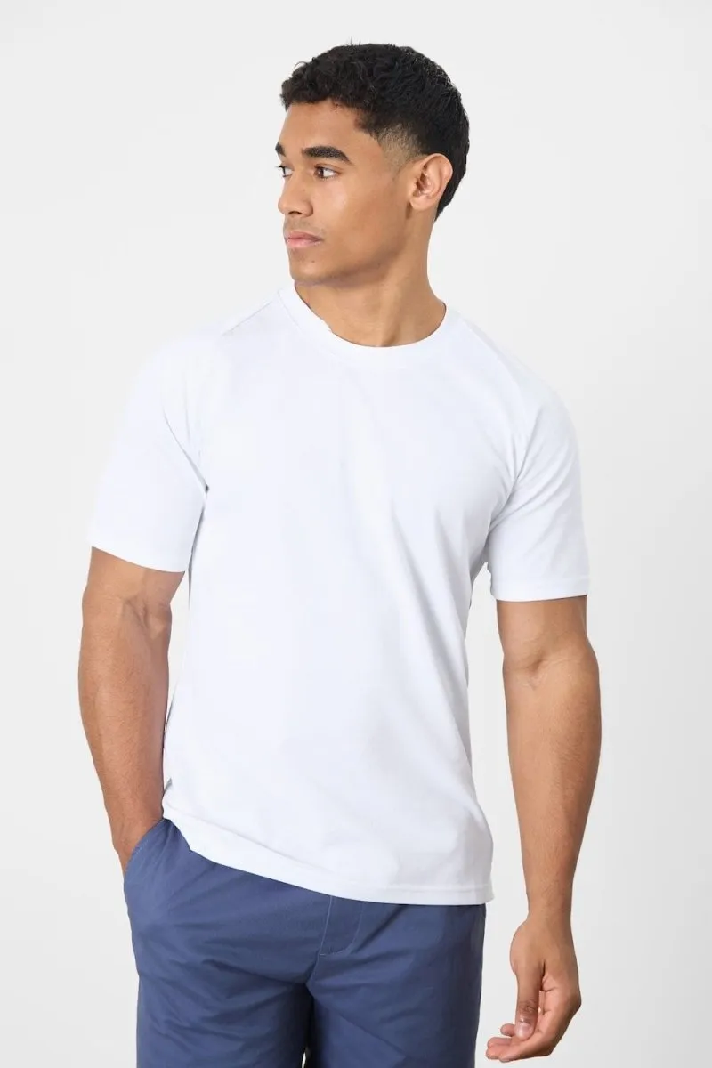 Textured Jersey T-Shirt in White