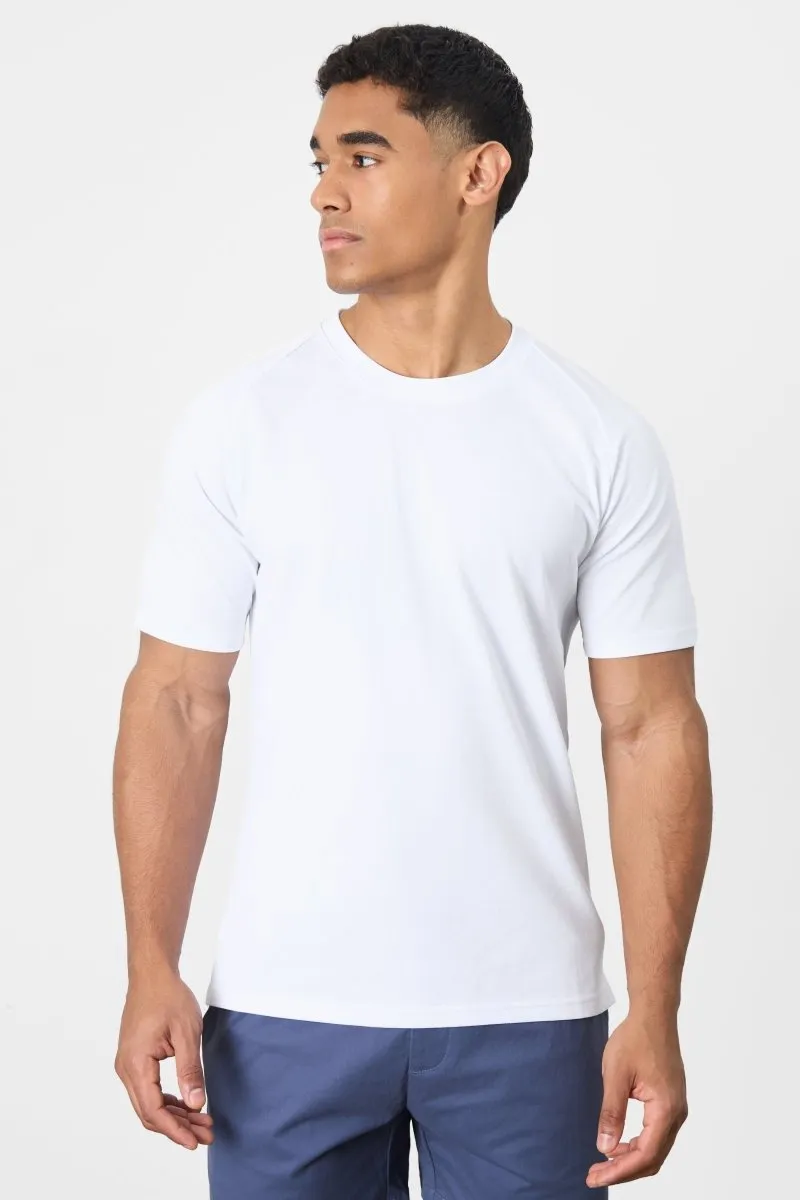 Textured Jersey T-Shirt in White