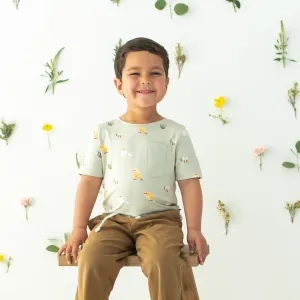 Toddler Crew Neck Tee in Aloe Chick
