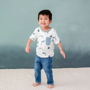 Toddler Crew Neck Tee in Dolphin