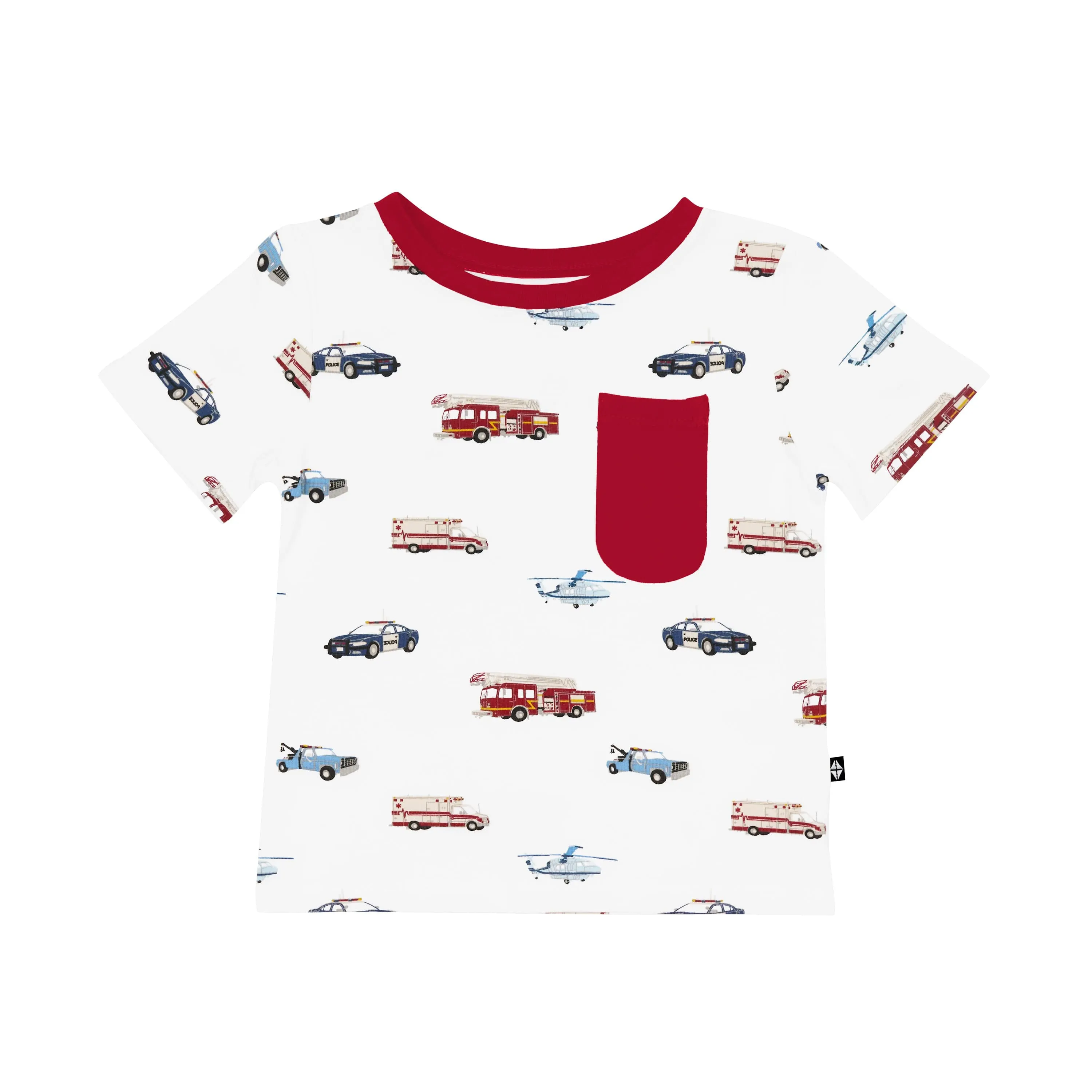 Toddler Crew Neck Tee in First Responder