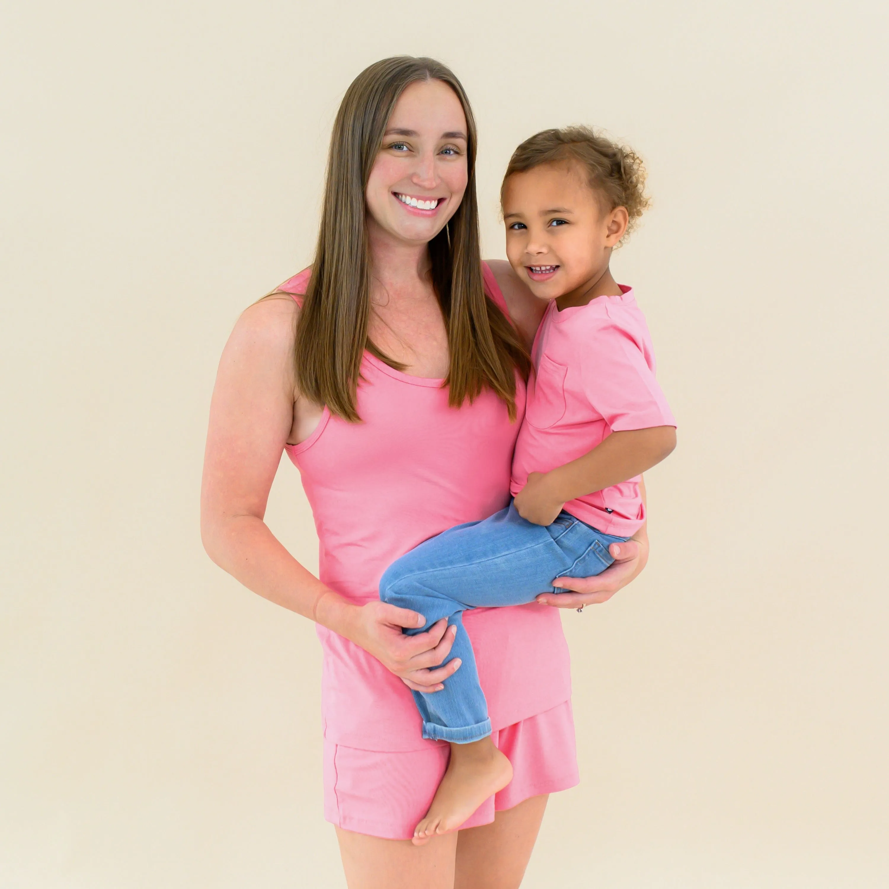Toddler Crew Neck Tee in Guava