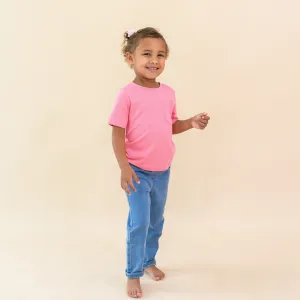 Toddler Crew Neck Tee in Guava