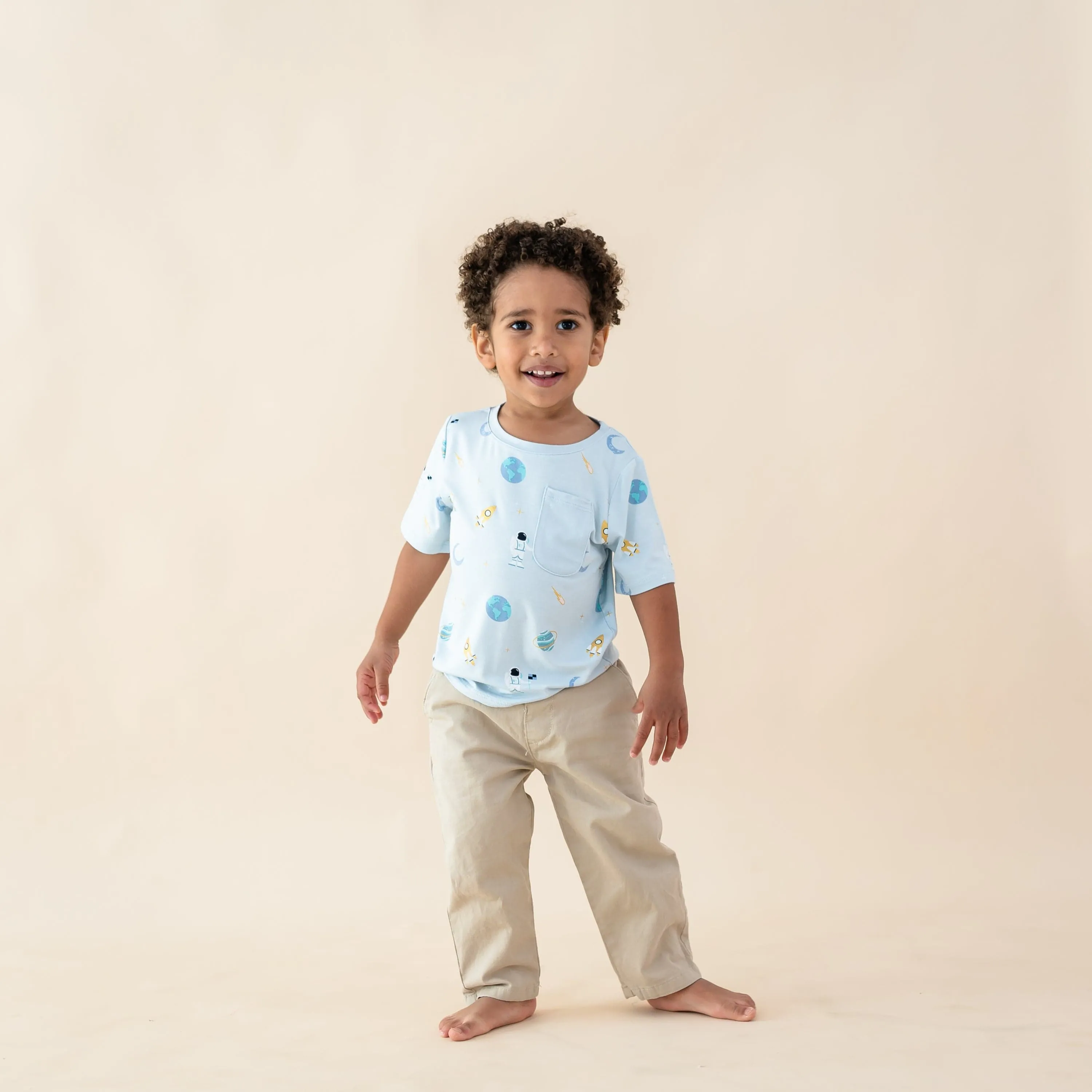 Toddler Crew Neck Tee in Ice Space