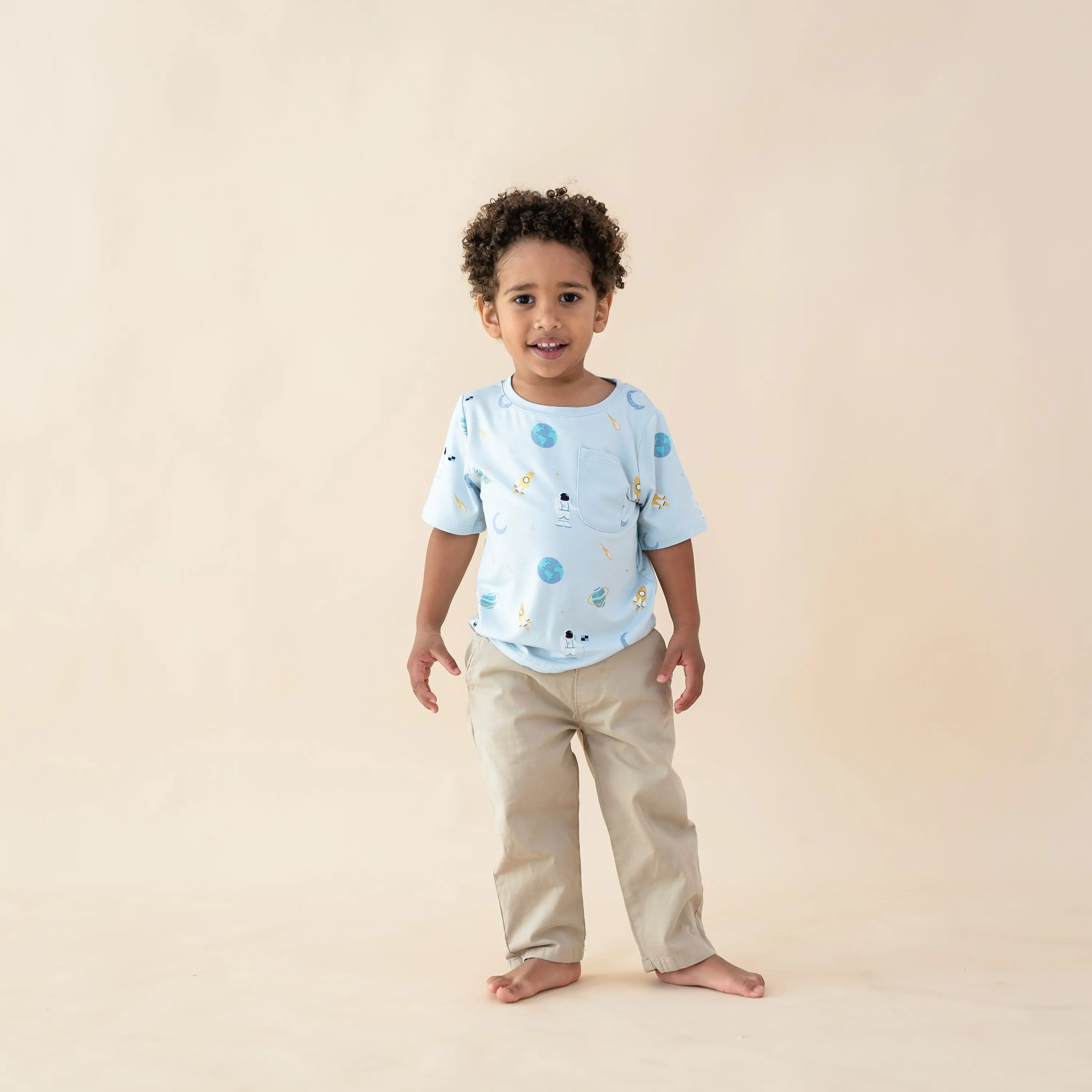 Toddler Crew Neck Tee in Ice Space