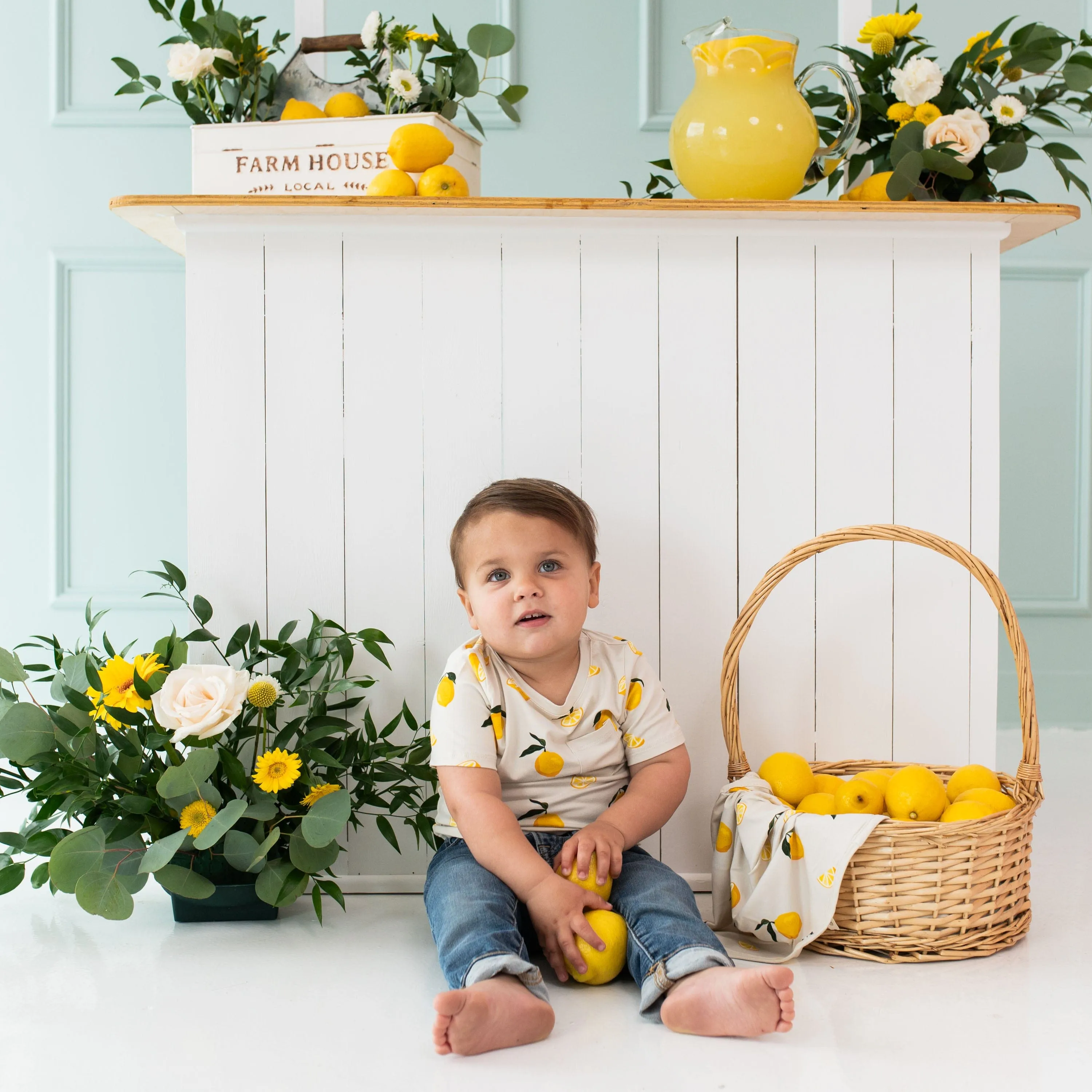 Toddler Crew Neck Tee in Lemon