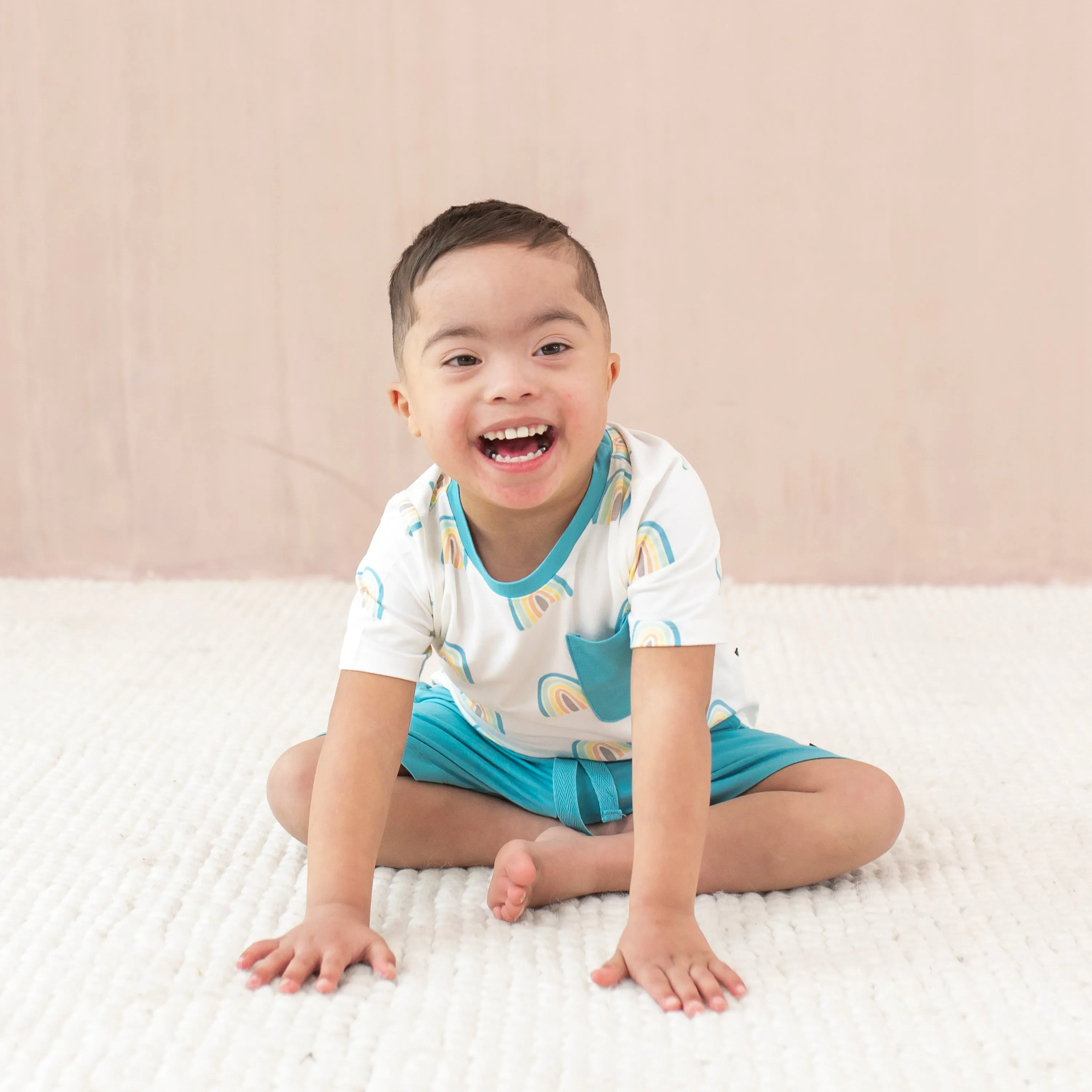 Toddler Crew Neck Tee in Makai Rainbow