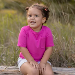 Toddler Crew Neck Tee in Raspberry