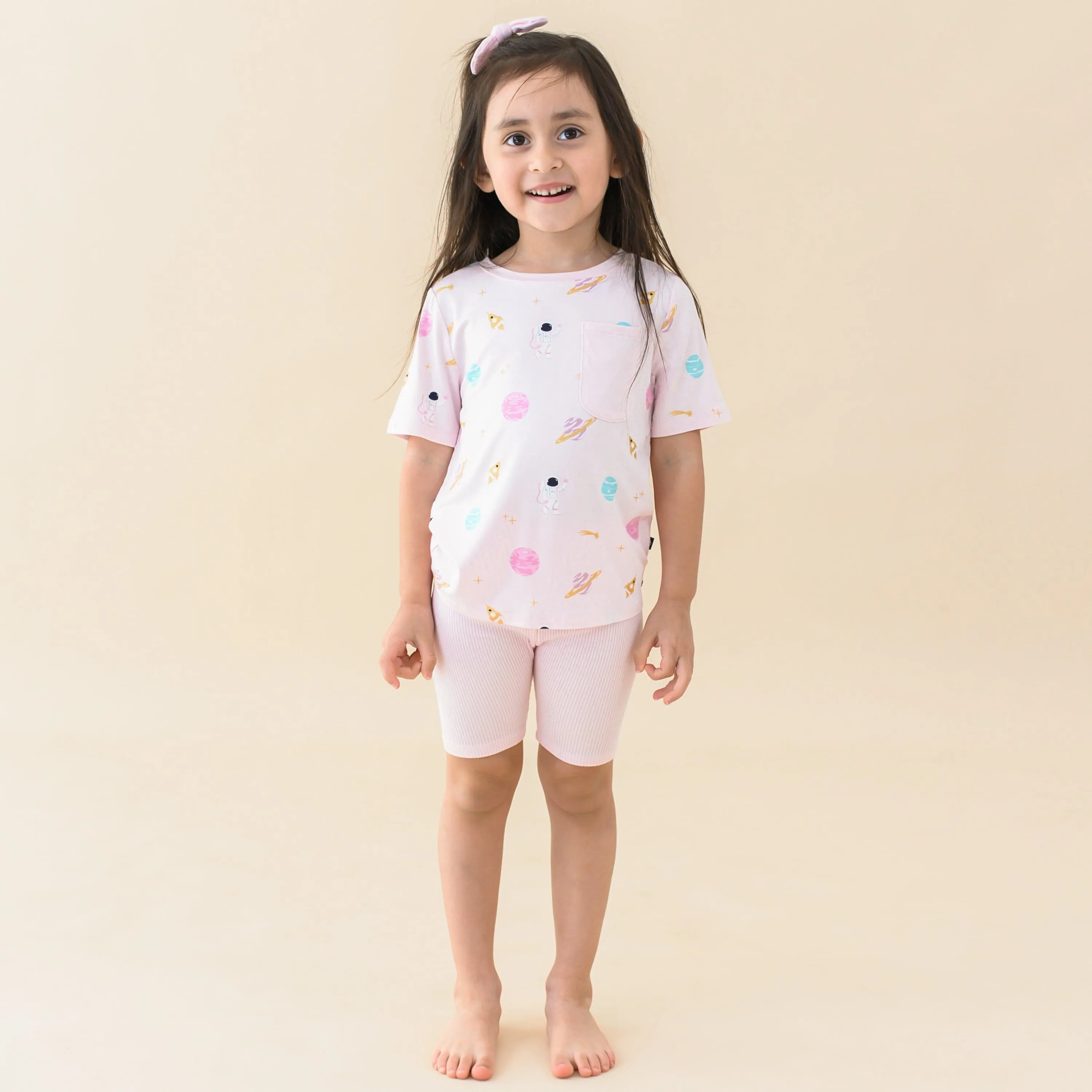 Toddler Crew Neck Tee in Sakura Space