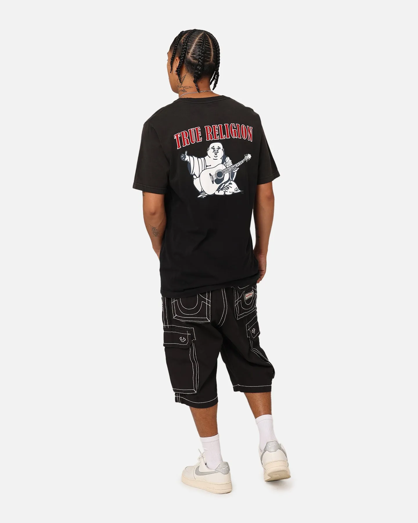 True Religion JV7 Washed T-Shirt Jet Black