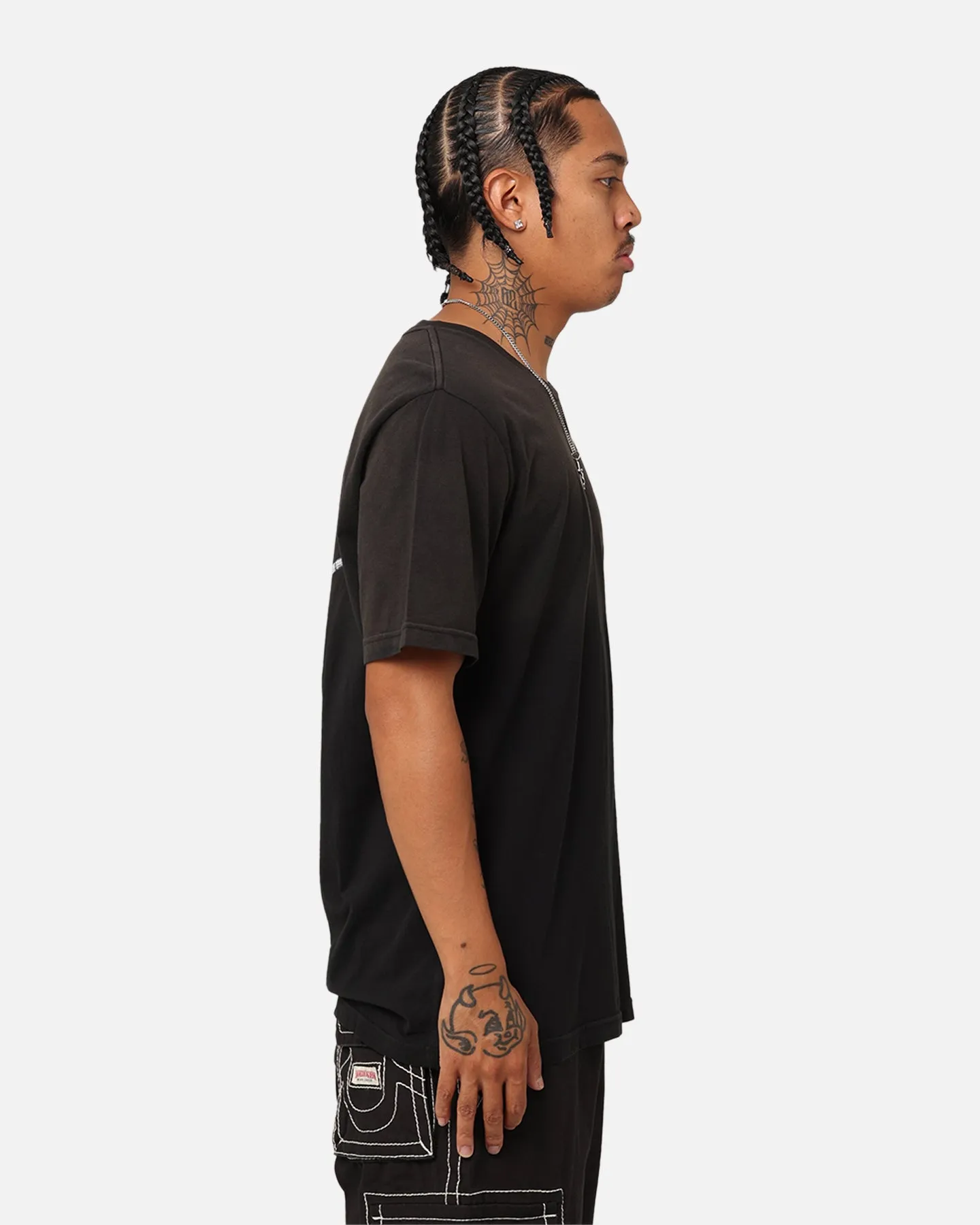 True Religion JV7 Washed T-Shirt Jet Black