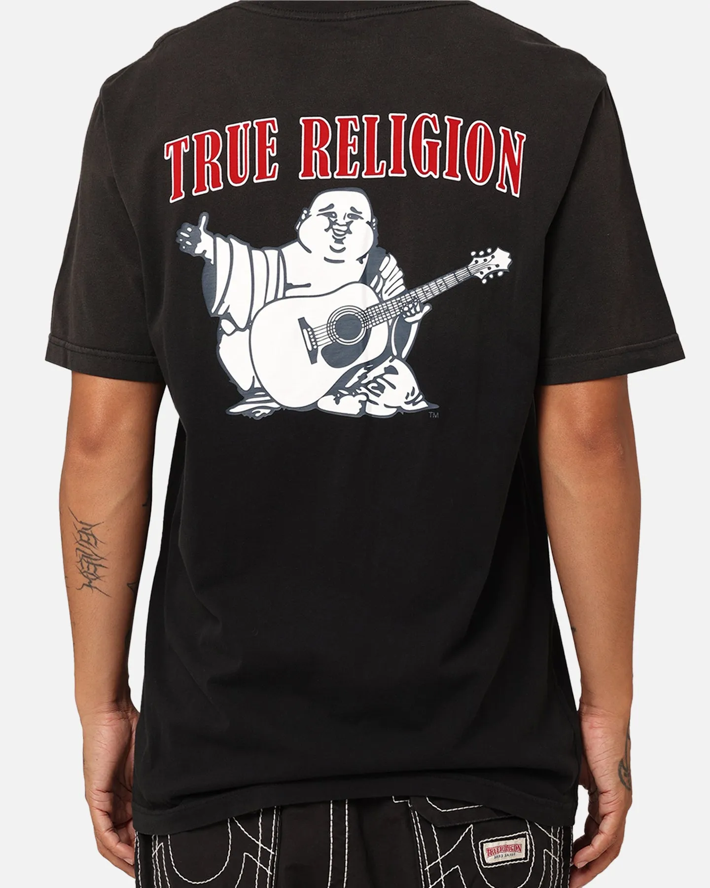 True Religion JV7 Washed T-Shirt Jet Black