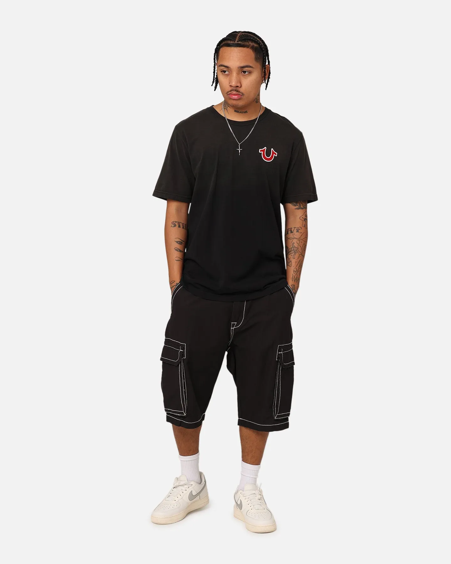 True Religion JV7 Washed T-Shirt Jet Black