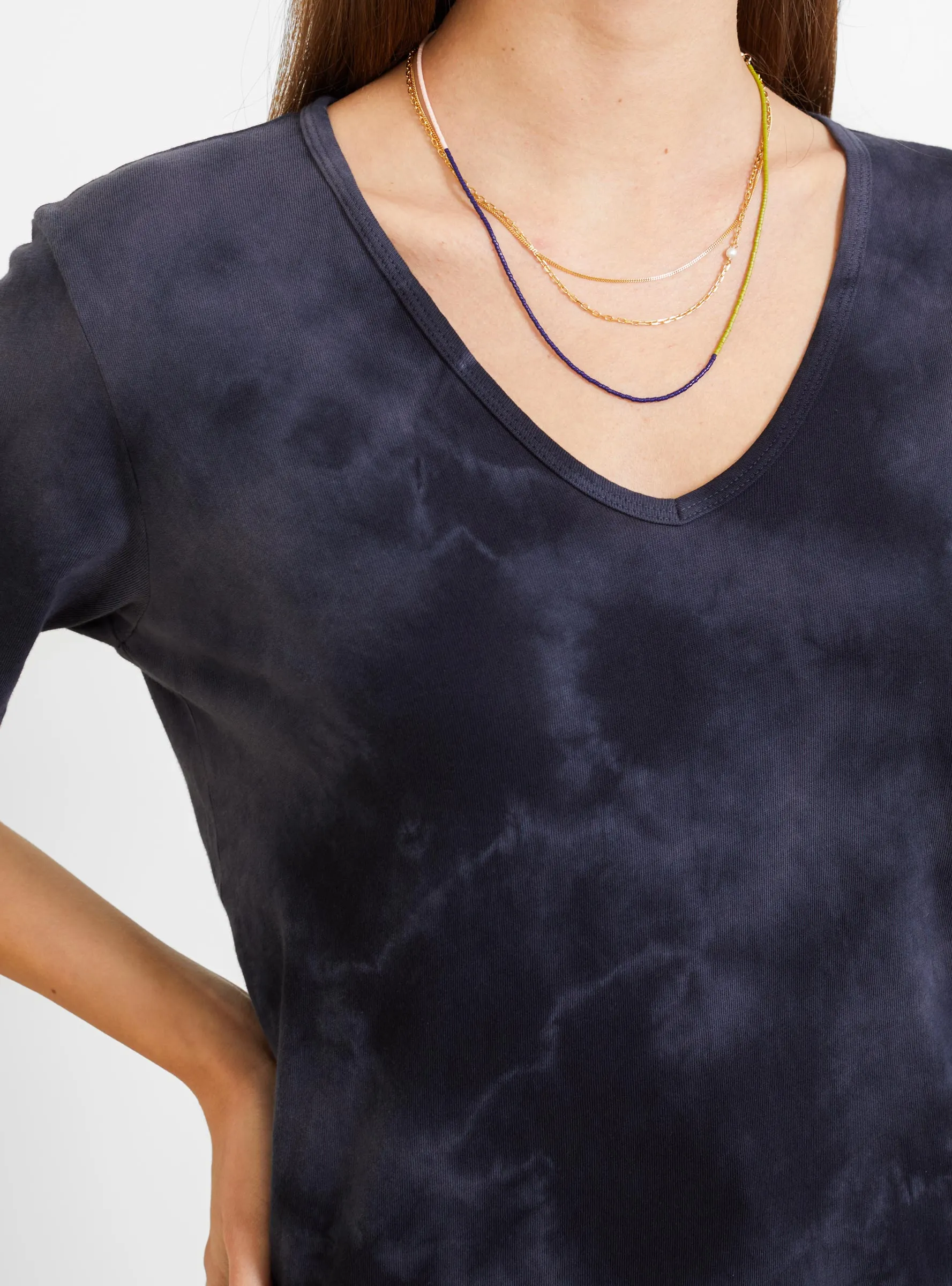 V-neck T-Shirt Midnight