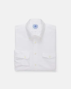 WHITE OXFORD BUTTON DOWN SHIRT - FLAP POCKET