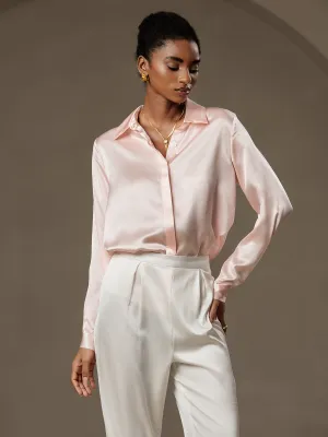 Women's 19 Momme Classic Silk Long-Sleeved Shirt