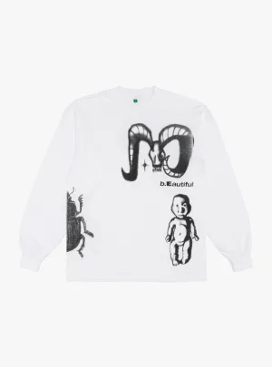 x Shiga Eye Long Sleeve T-Shirt White