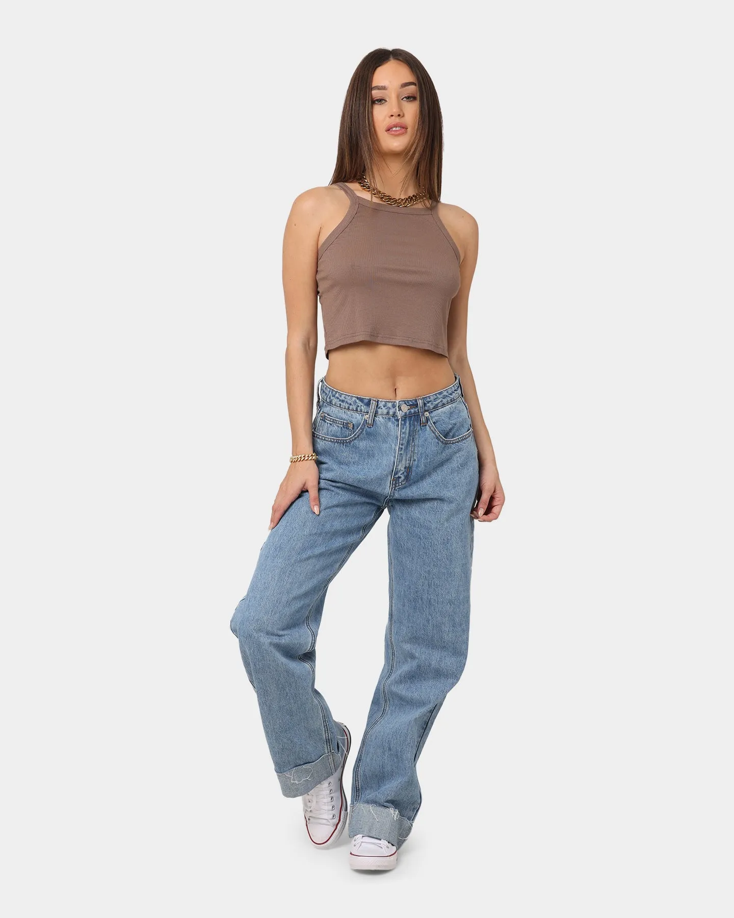 XXIII Women's Aliana Crop Singlet Burnt Sugar