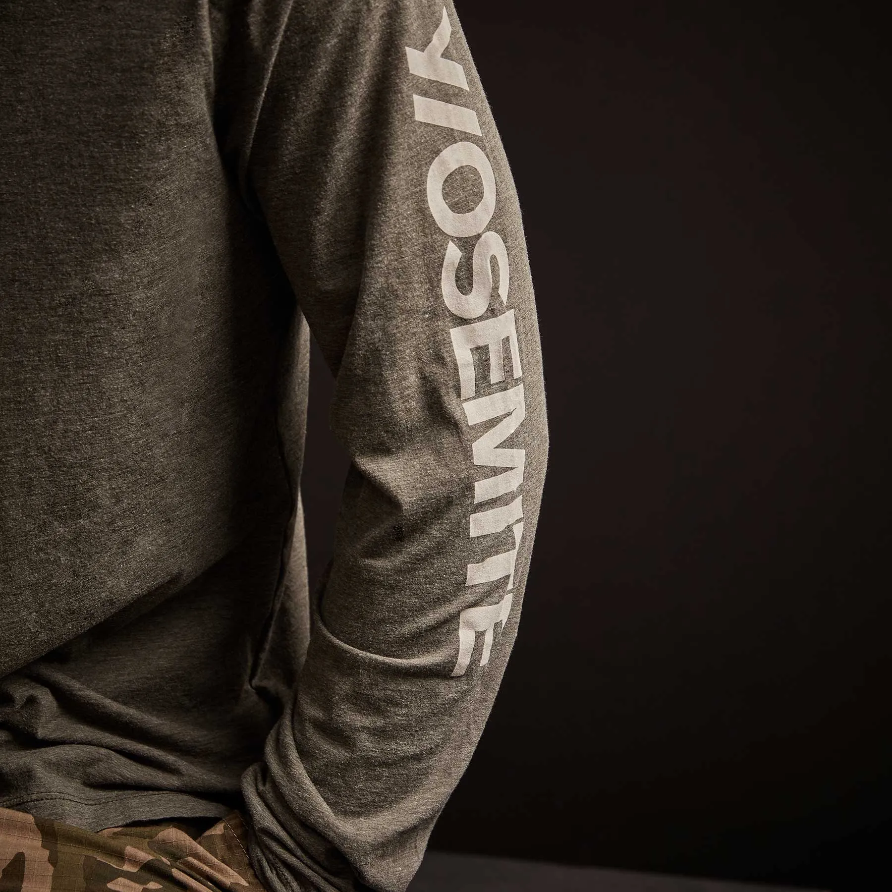 Y/OSEMITE Melange Tech Jersey Crew - Evergreen