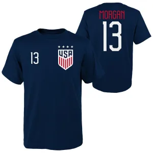 Youth Outerstuff USWNT Morgan 13 Navy Tee
